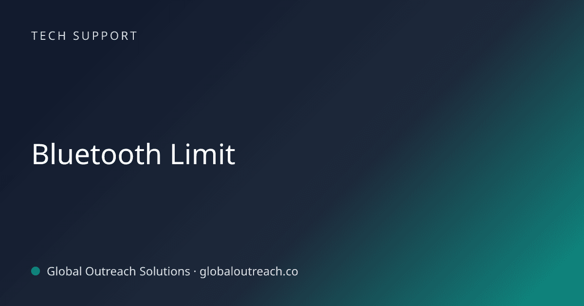 Related article cover image: "Bluetooth Limit" (Tech Support)