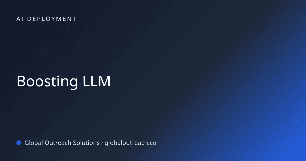Blog article cover image: "Boosting LLM" in AI Deployment