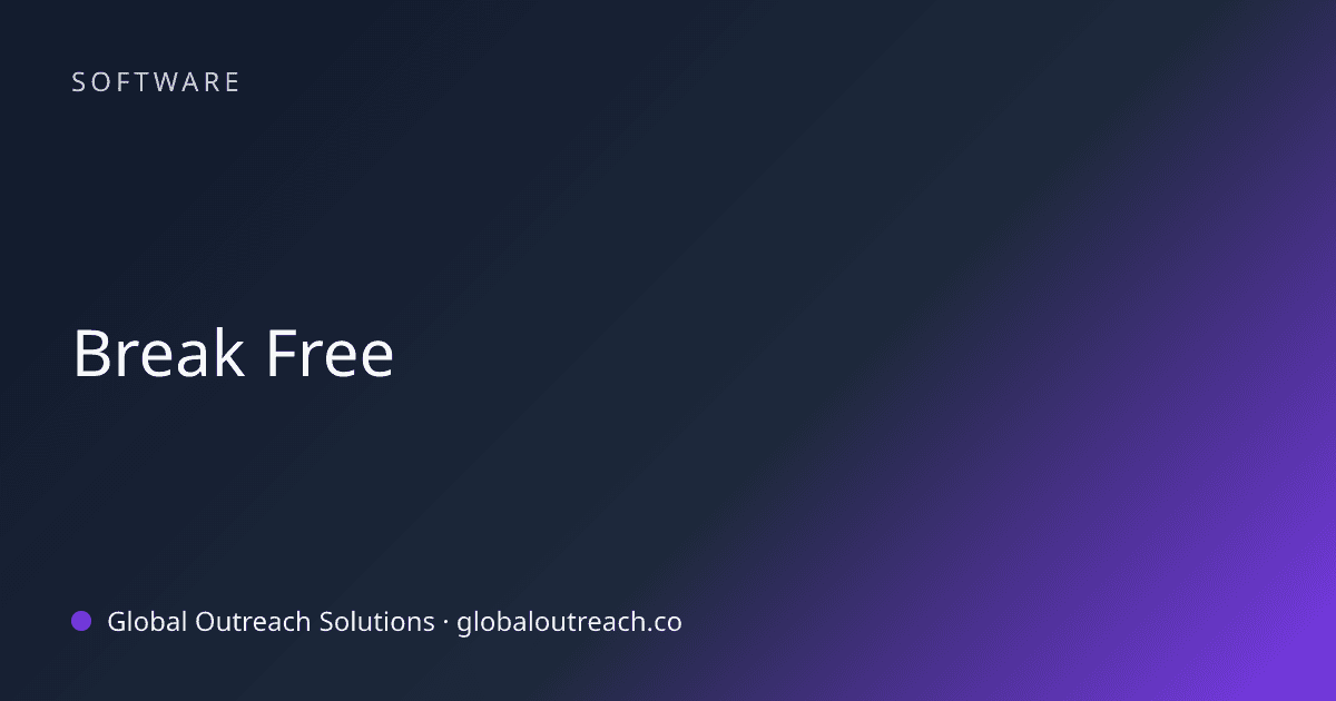 Illustrated cover image for the Software article "Break Free" on Global Outreach Solutions blog