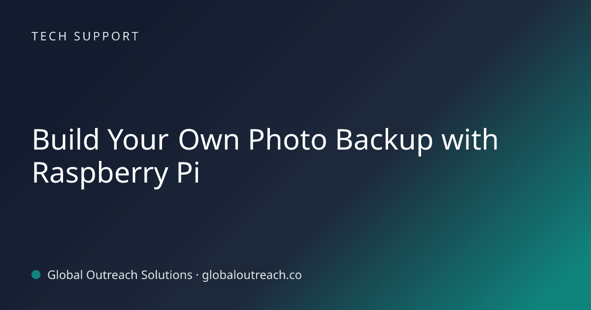 Related article cover image: "Build Your Own Photo Backup with Raspberry Pi" (Tech Support)