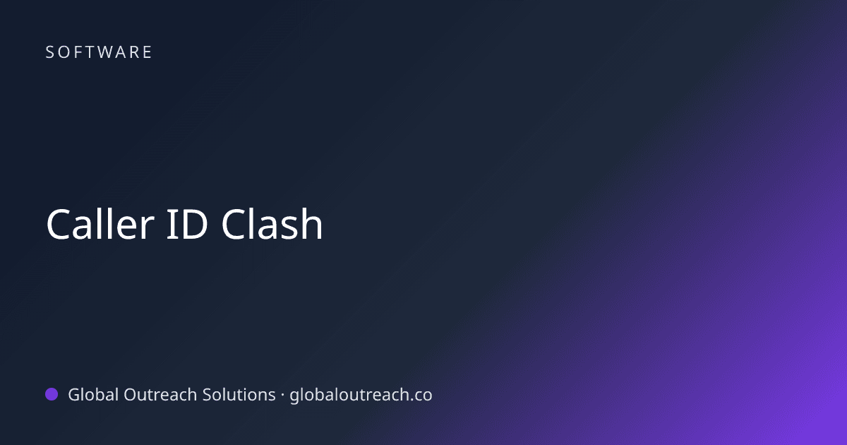 Blog article cover image: "Caller ID Clash" in Software
