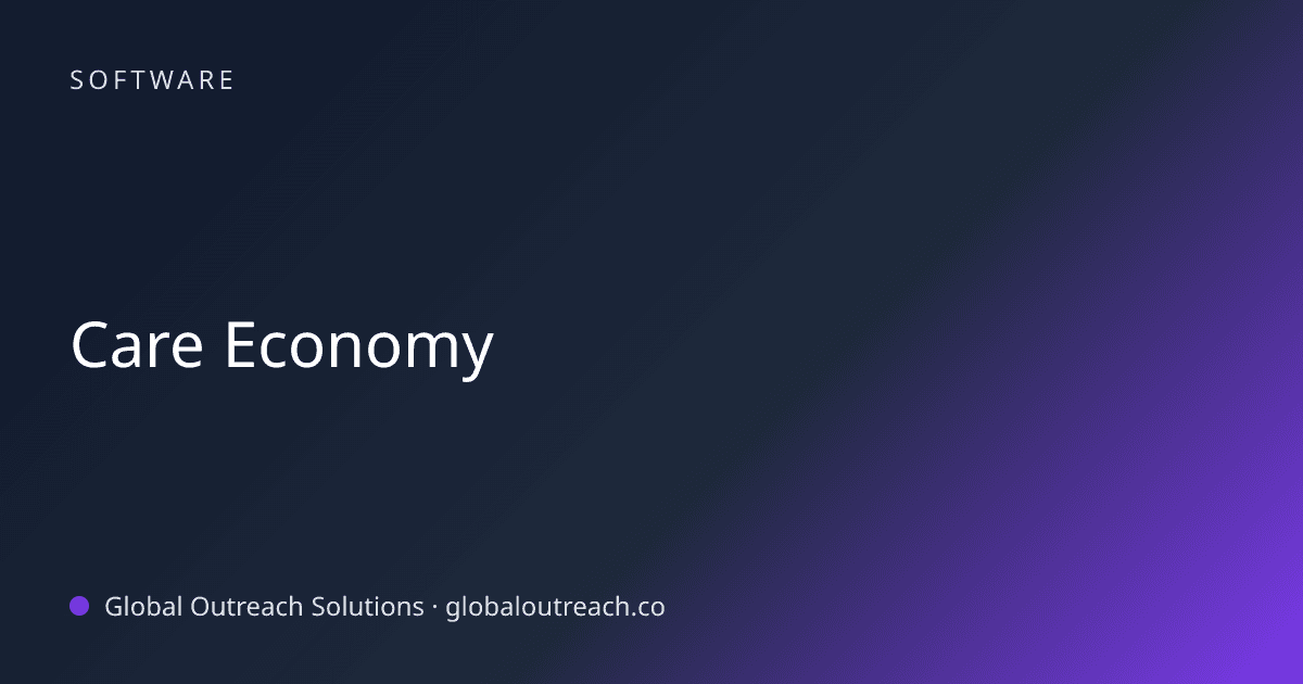 Blog article cover image: "Care Economy" in Software