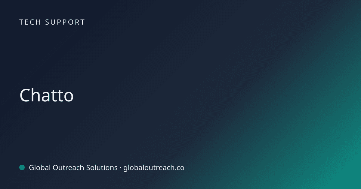 Blog article cover image: "Chatto" in Tech Support