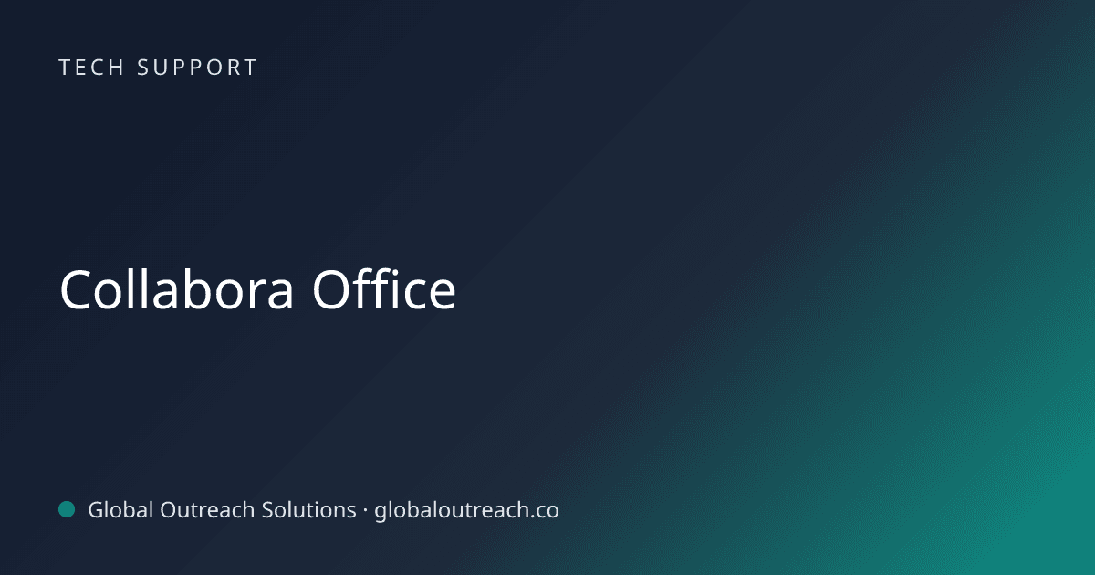 Blog article cover image: "Collabora Office" in Tech Support