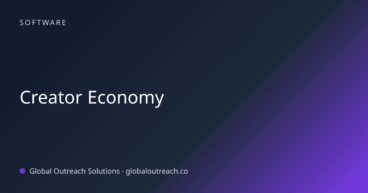 Blog article cover image: "Creator Economy" in Software