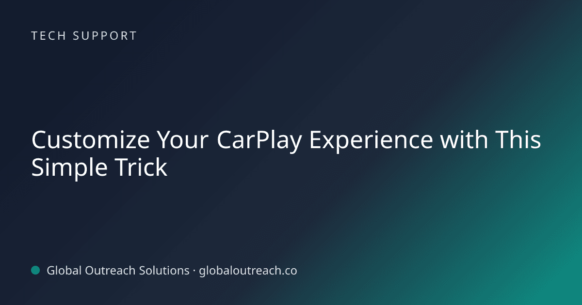 Related article cover image: "Customize Your CarPlay Experience with This Simple Trick" (Tech Support)