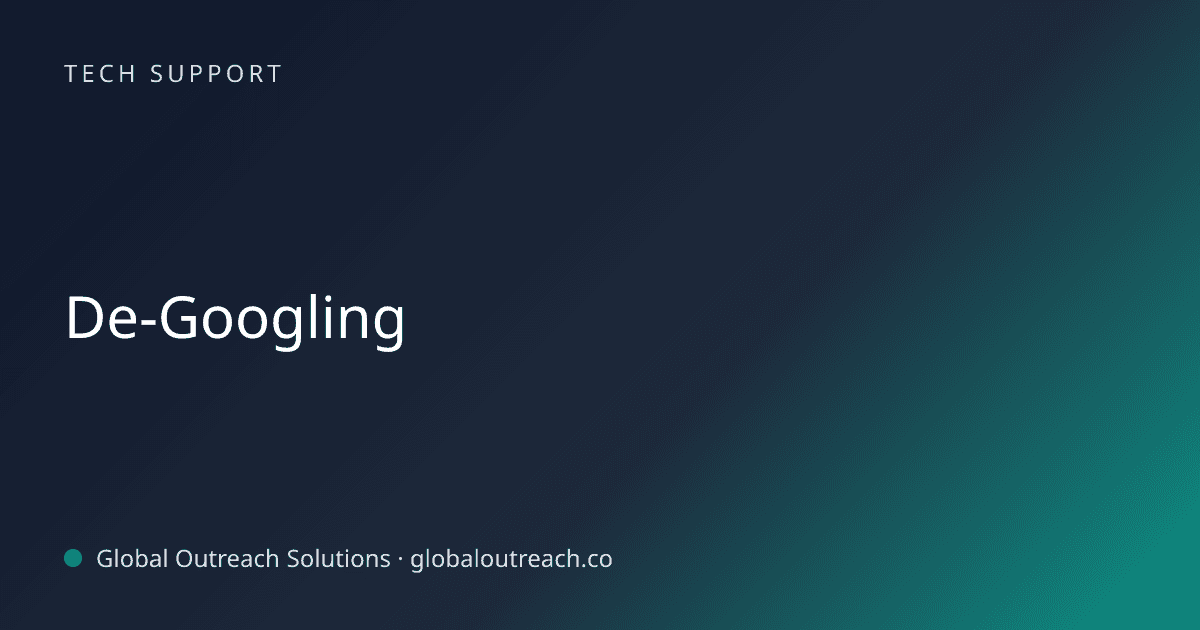 Related article cover image: "De-Googling" (Tech Support)