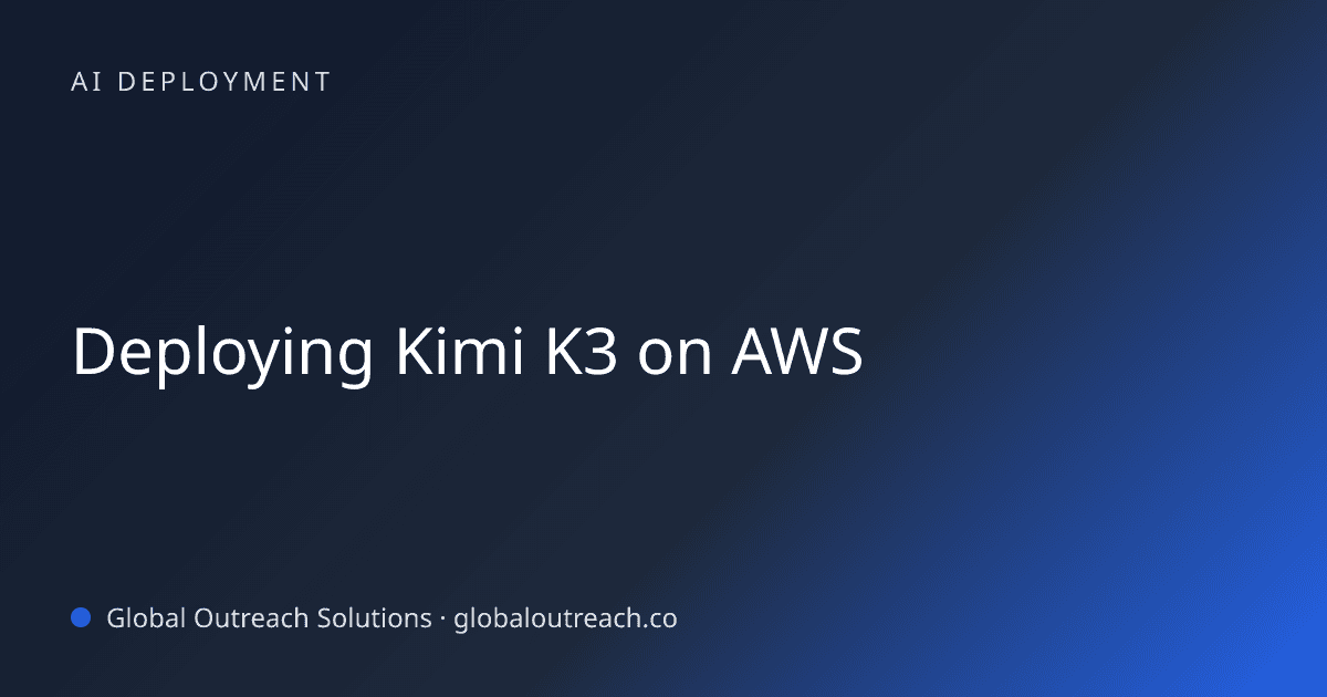 Related article cover image: "Deploying Kimi K3 on AWS" (AI Deployment)
