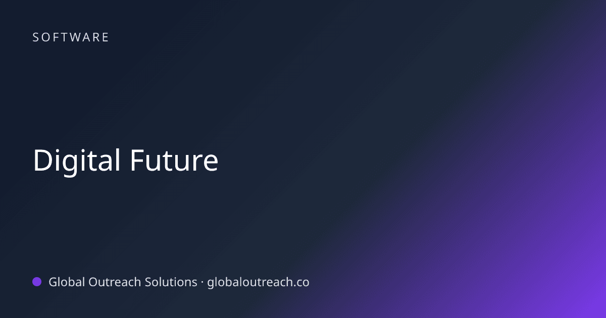 Blog article cover image: "Digital Future" in Software