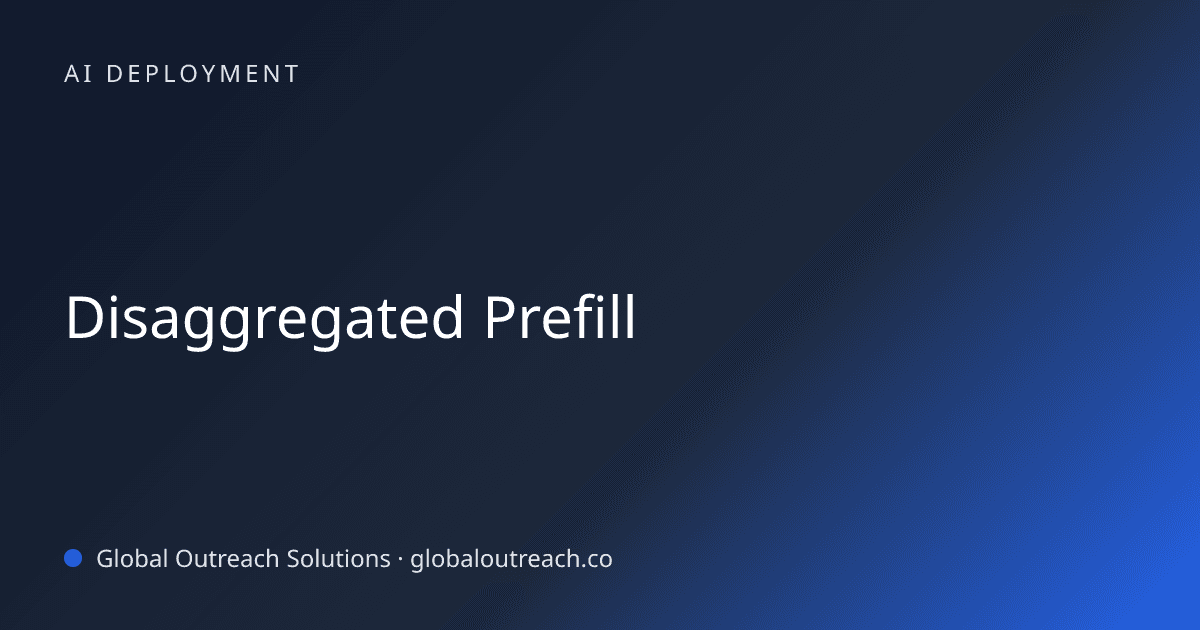 Blog article cover image: "Disaggregated Prefill" in AI Deployment
