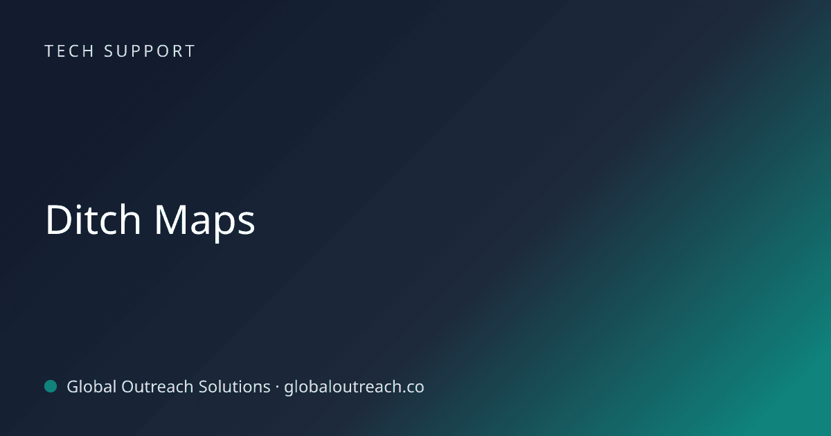 Related article cover image: "Ditch Maps" (Tech Support)