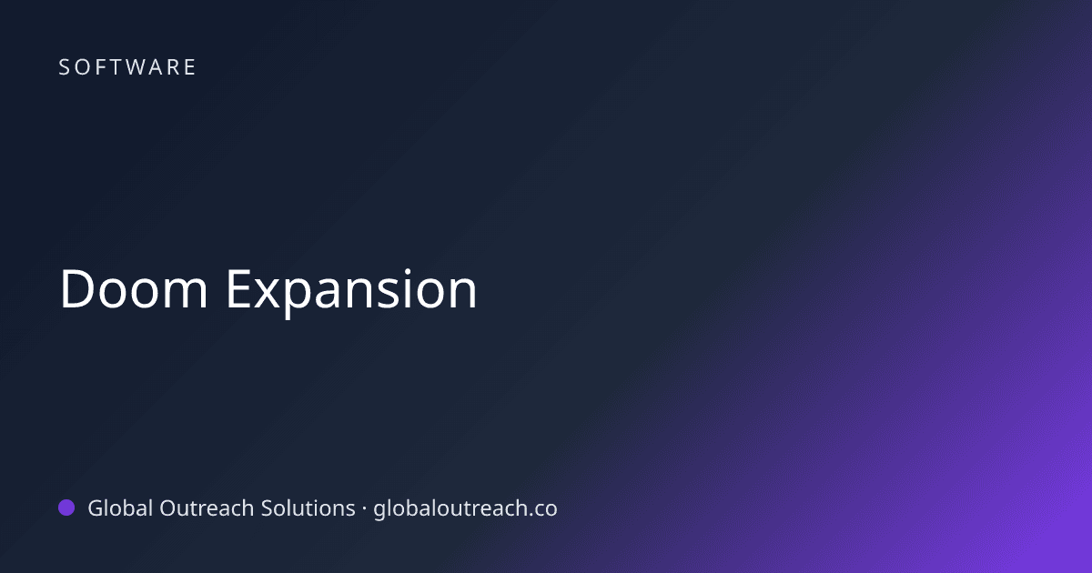 Blog article cover image: "Doom Expansion" in Software