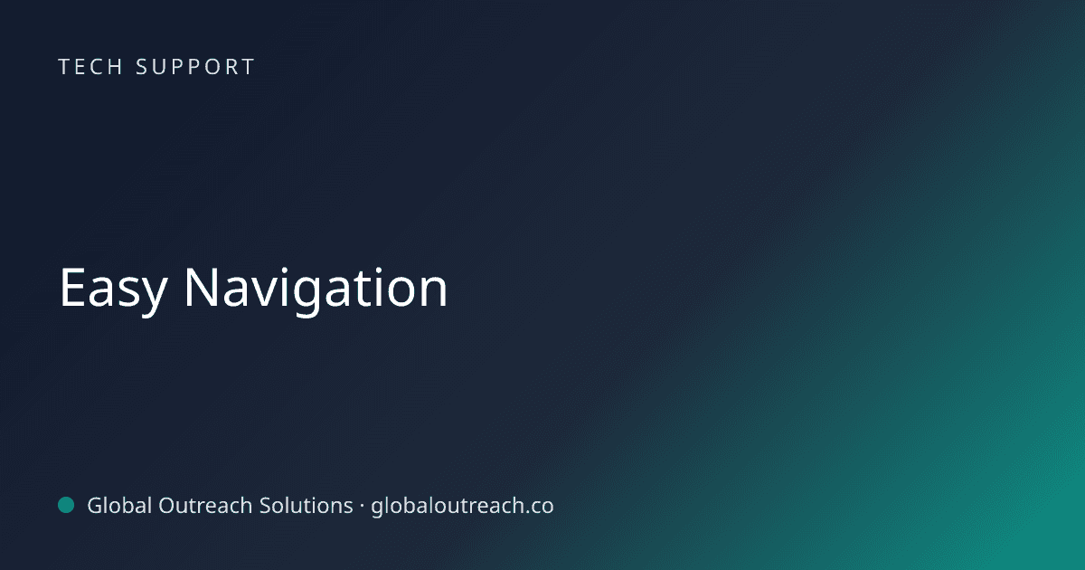 Related article cover image: "Easy Navigation" (Tech Support)
