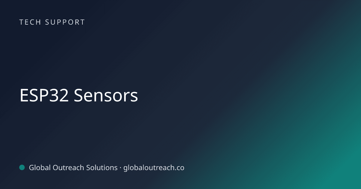 Blog article cover image: "ESP32 Sensors" in Tech Support