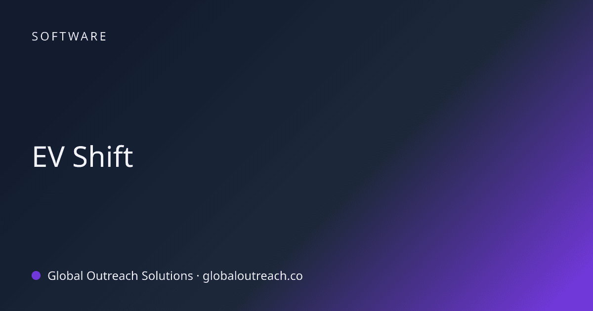 Blog article cover image: "EV Shift" in Software