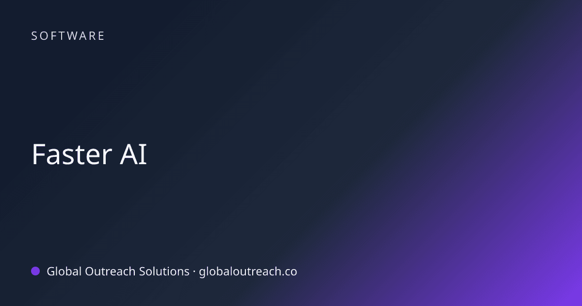 Blog article cover image: "Faster AI" in Software