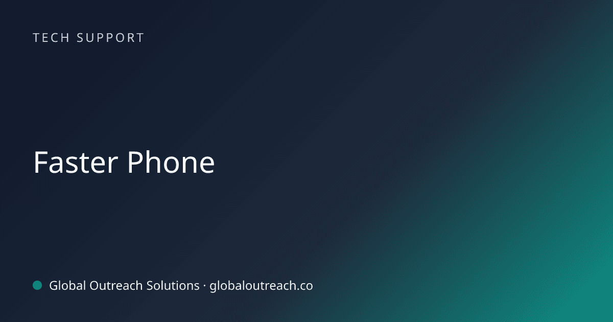 Related article cover image: "Faster Phone" (Tech Support)