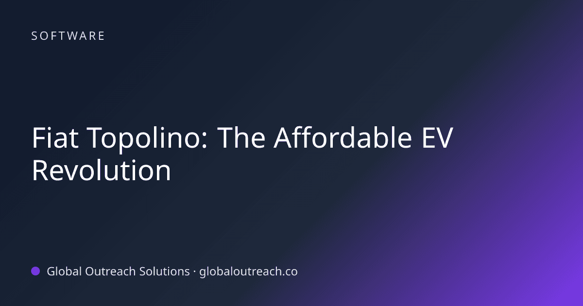 Blog article cover image: "Fiat Topolino: The Affordable EV Revolution" in Software
