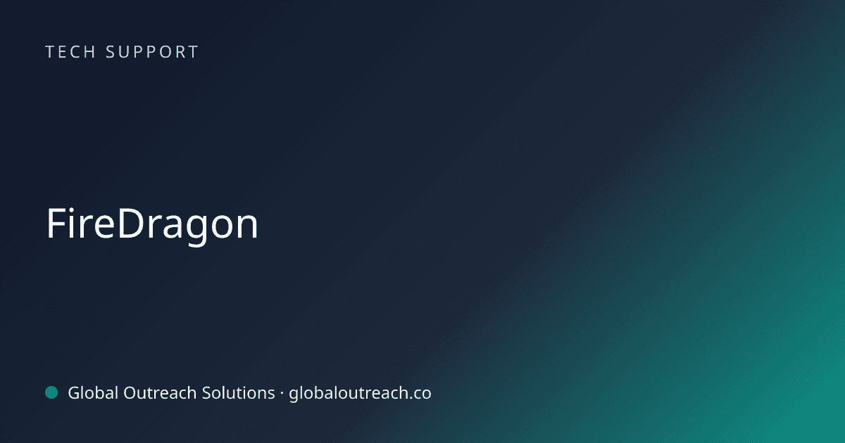 Related article cover image: "FireDragon" (Tech Support)
