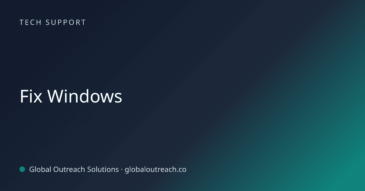 Related article cover image: "Fix Windows" (Tech Support)