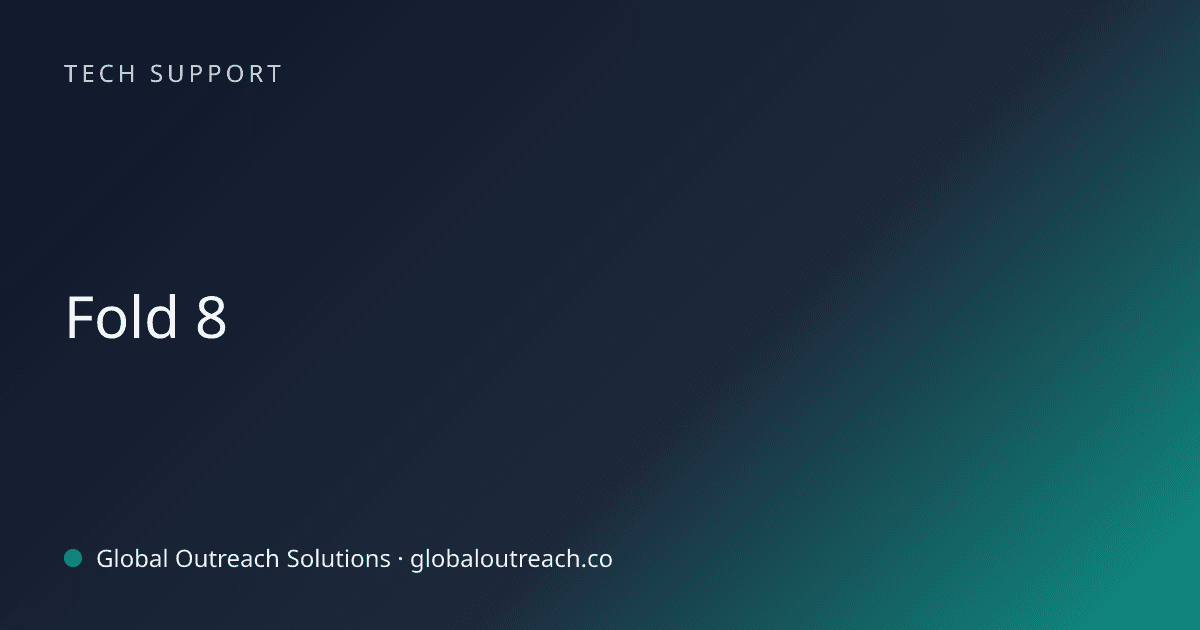 Related article cover image: "Fold 8" (Tech Support)