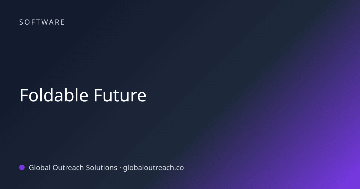 Blog article cover image: "Foldable Future" in Software