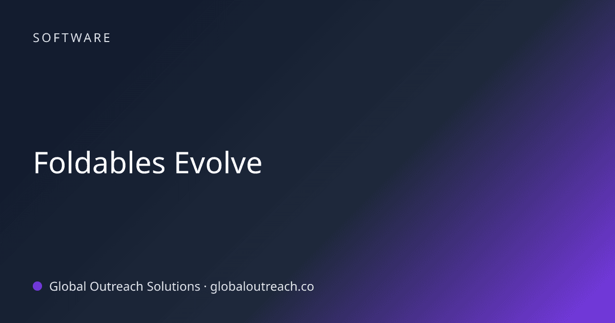 Related article cover image: "Foldables Evolve" (Software)