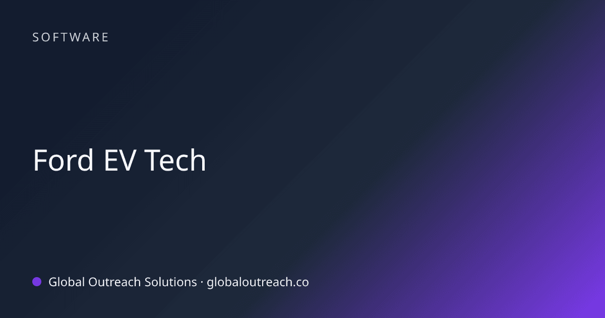 Related article cover image: "Ford EV Tech" (Software)