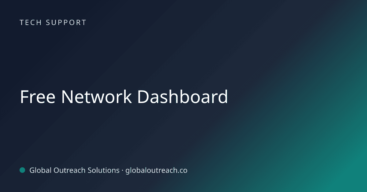 Related article cover image: "Free Network Dashboard" (Tech Support)