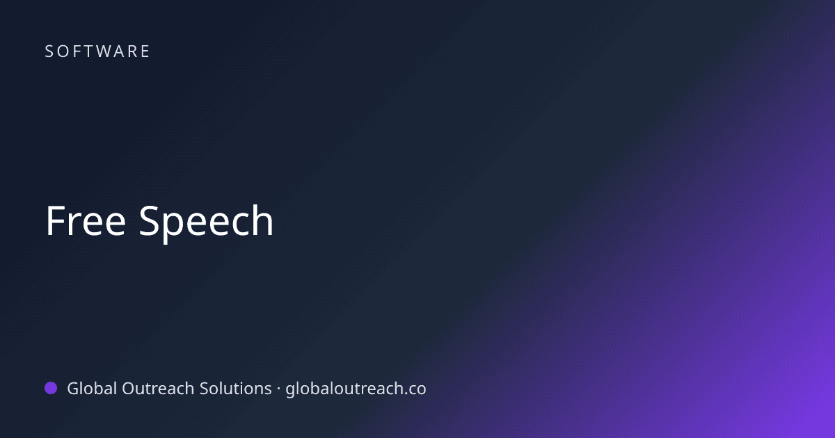 Blog article cover image: "Free Speech" in Software