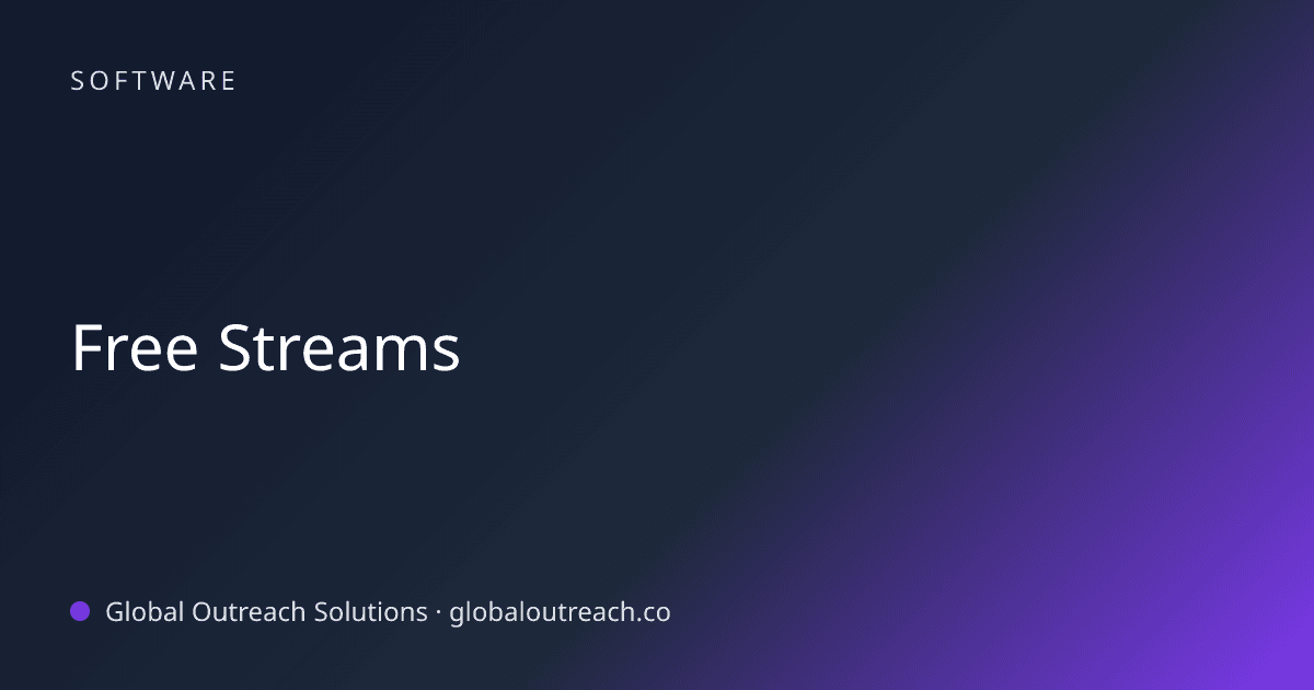 Blog article cover image: "Free Streams" in Software