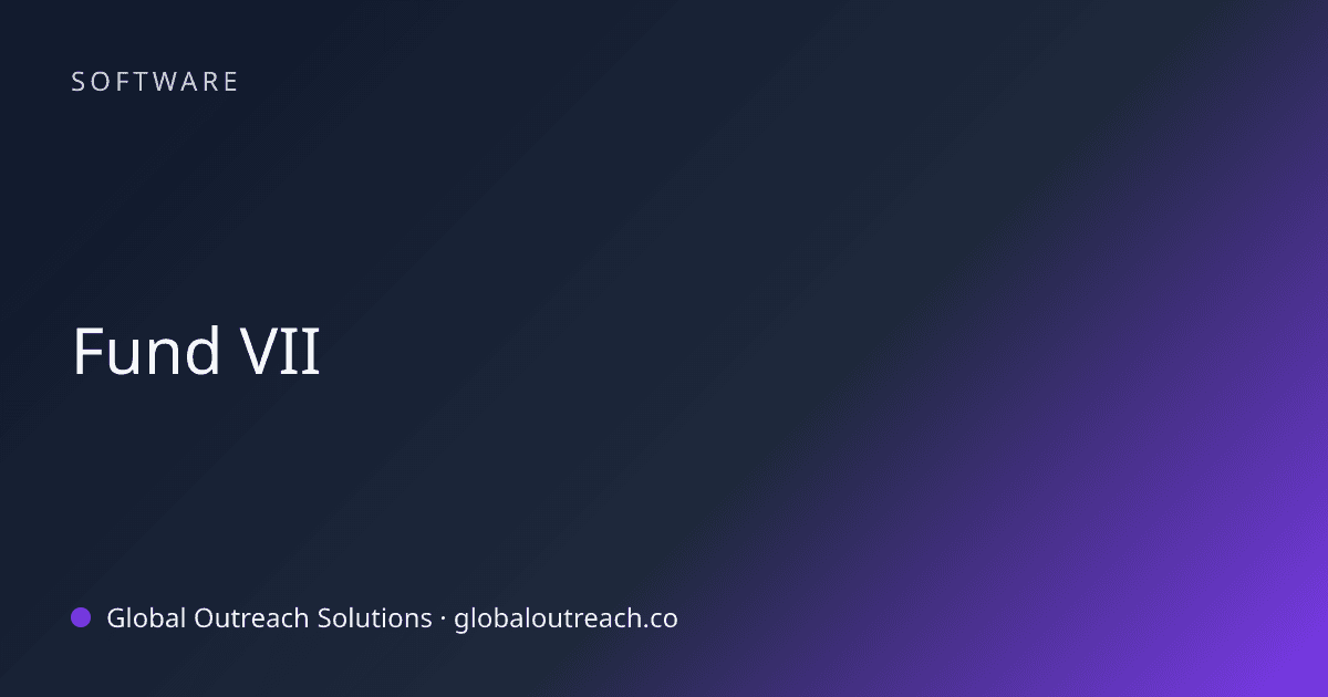 Blog article cover image: "Fund VII" in Software