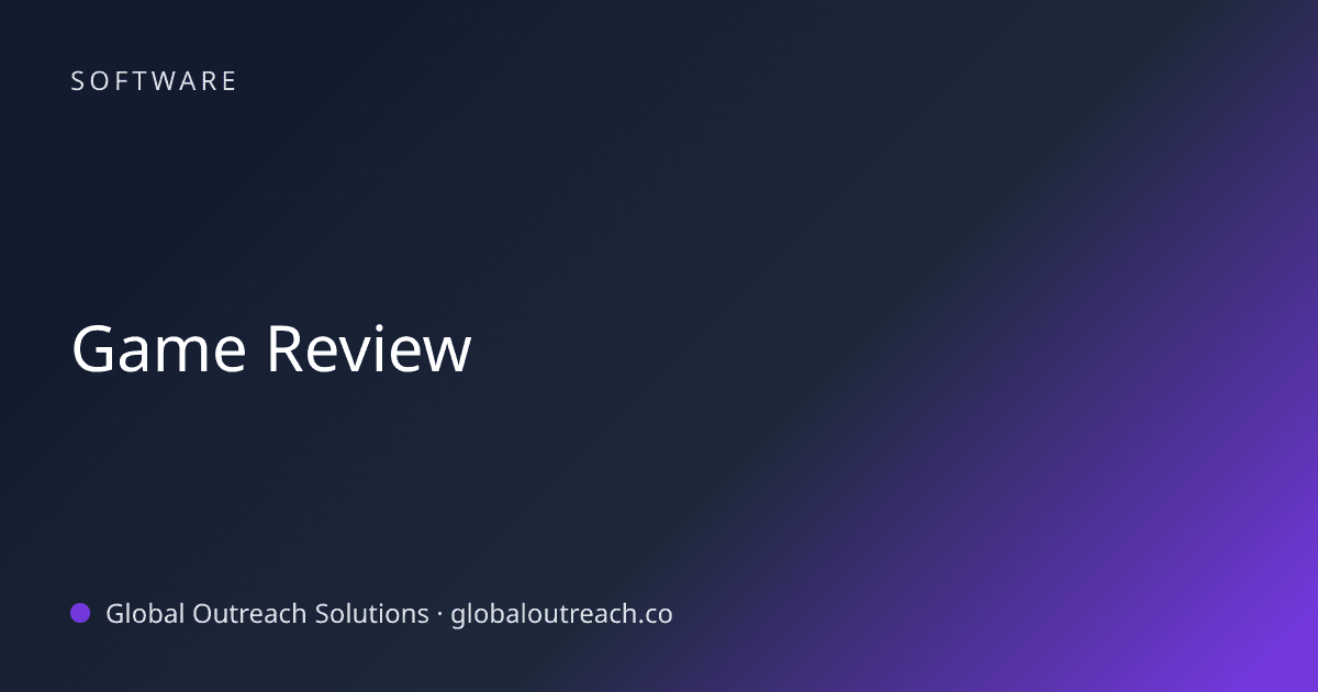 Blog article cover image: "Game Review" in Software