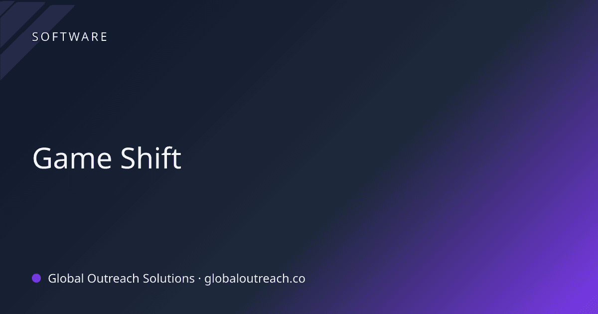 Blog article cover image: "Game Shift" in Software