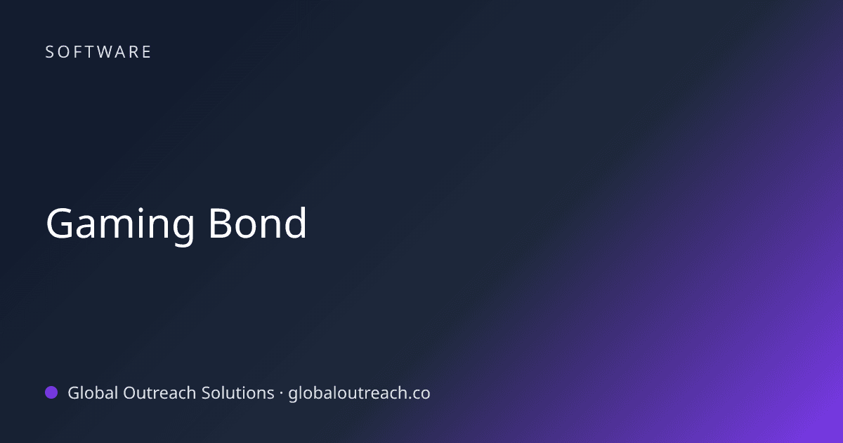 Blog article cover image: "Gaming Bond" in Software