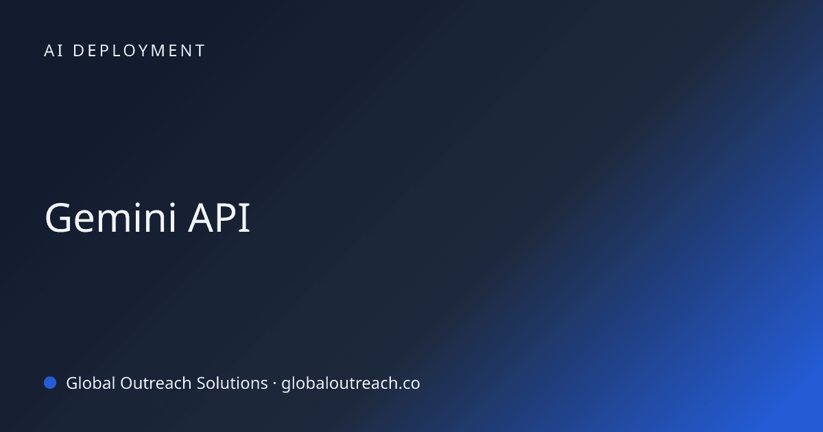 Blog article cover image: "Gemini API" in AI Deployment