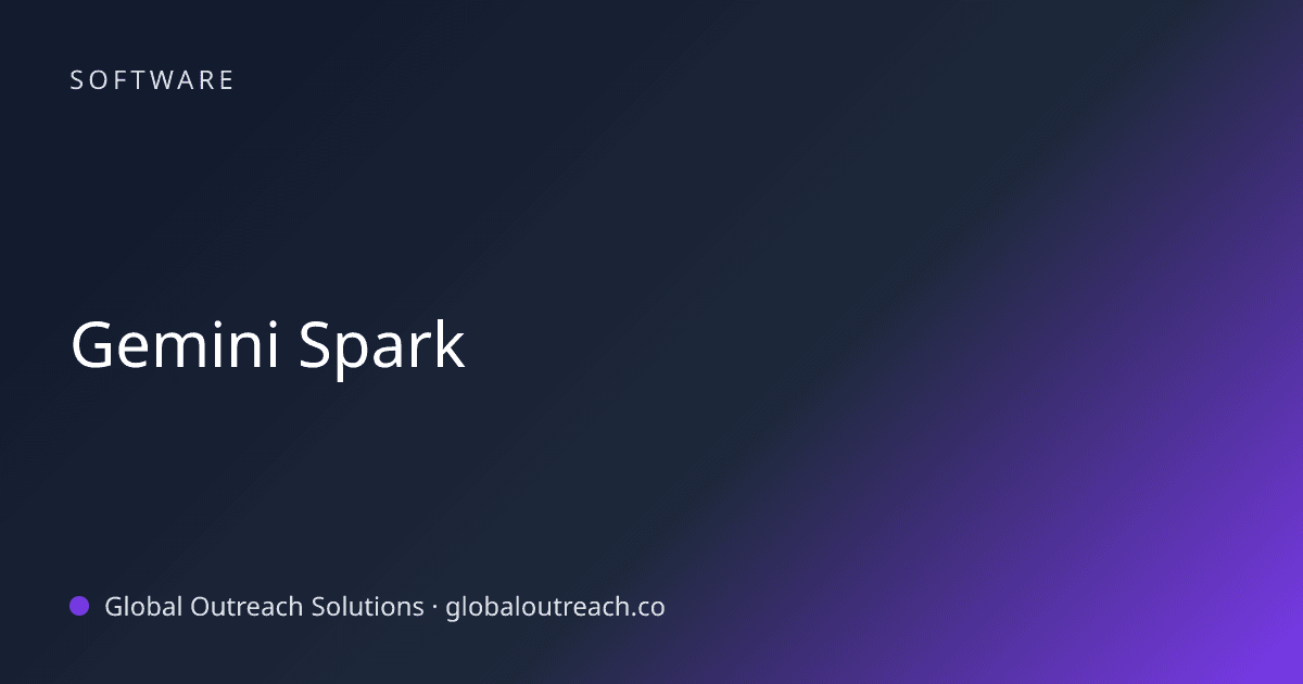 Blog article cover image: "Gemini Spark" in Software