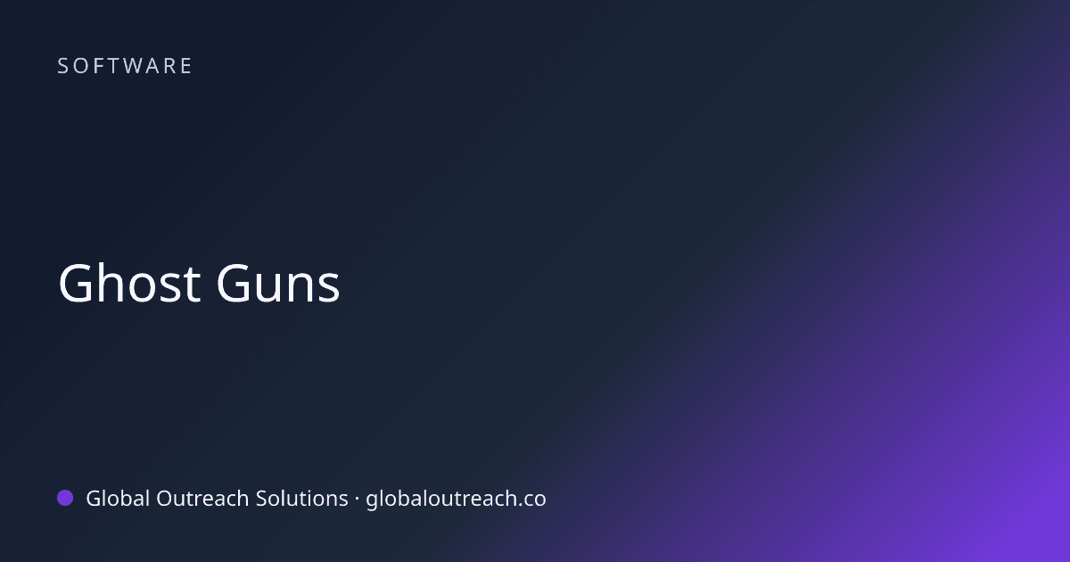 Illustrated cover image for the Software article "Ghost Guns" on Global Outreach Solutions blog