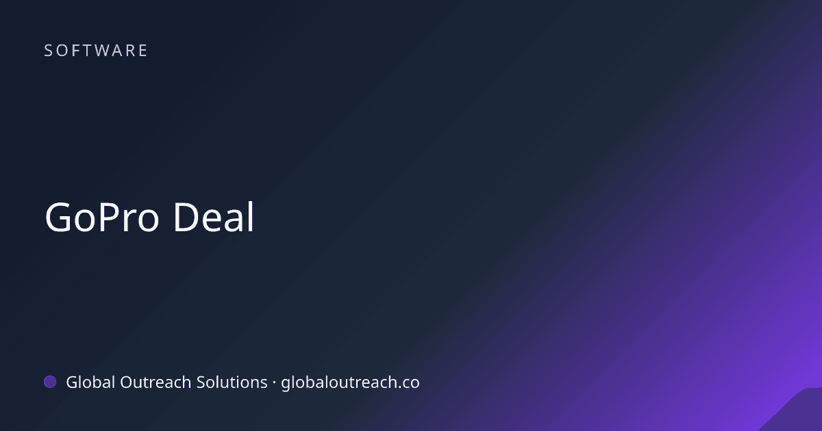 Illustrated cover image for the Software article "GoPro Deal" on Global Outreach Solutions blog
