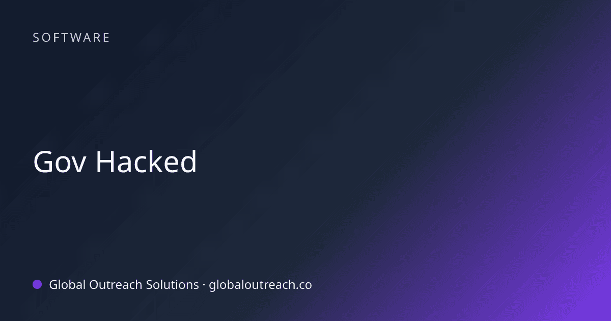 Blog article cover image: "Gov Hacked" in Software