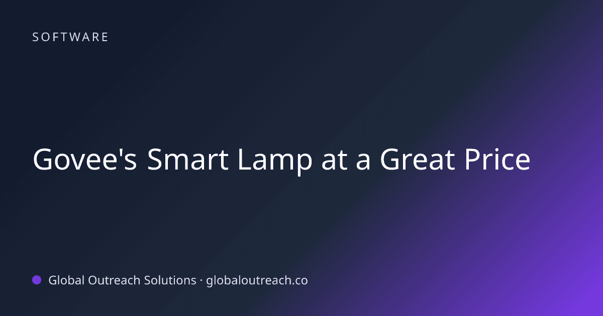 Related article cover image: "Govee's Smart Lamp at a Great Price" (Software)