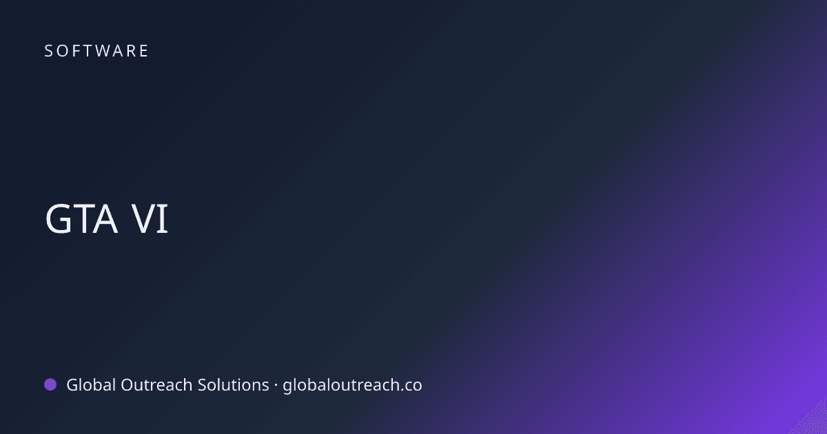 Blog article cover image: "GTA VI" in Software