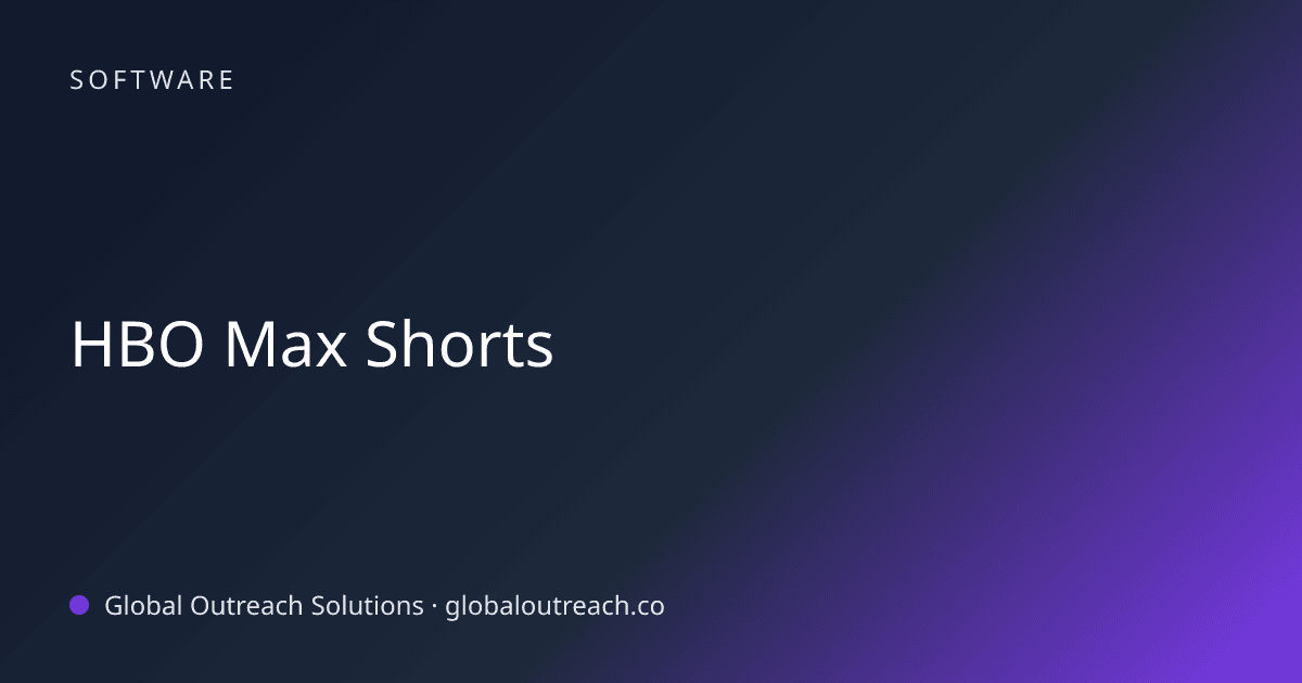 Related article cover image: "HBO Max Shorts" (Software)