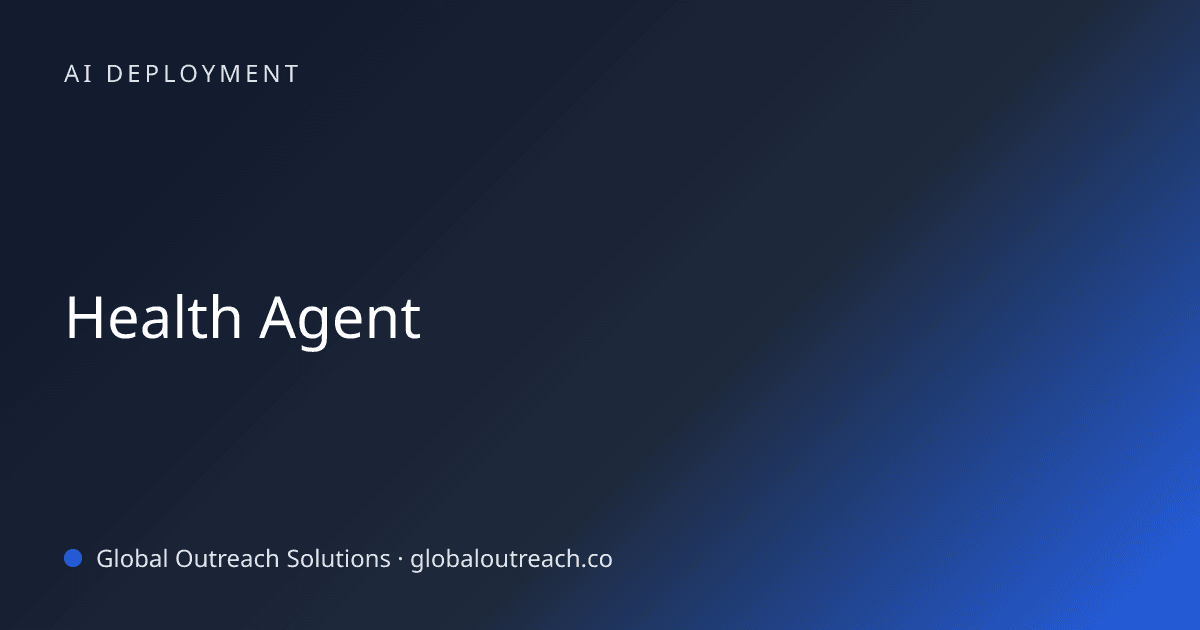 Blog article cover image: "Health Agent" in AI Deployment
