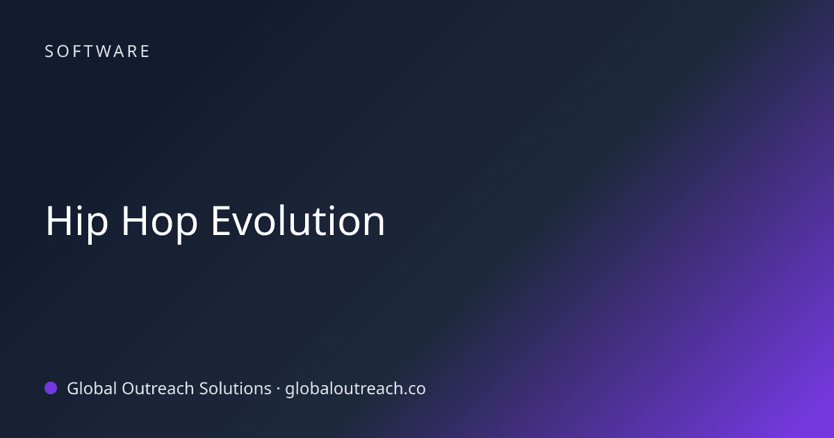 Blog article cover image: "Hip Hop Evolution" in Software
