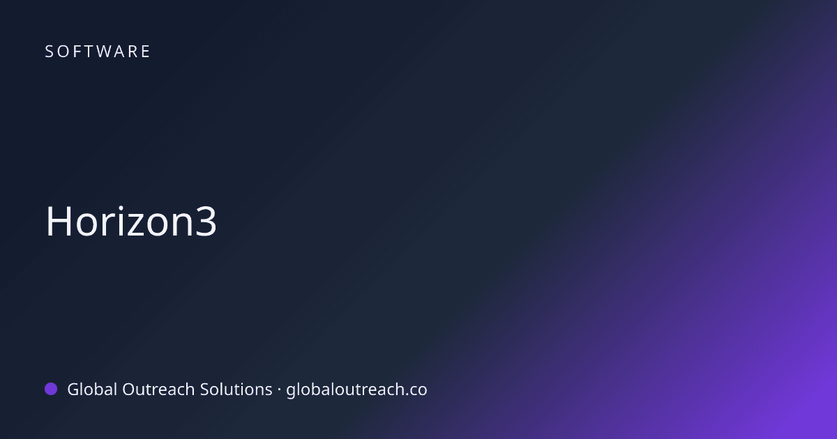 Related article cover image: "Horizon3" (Software)