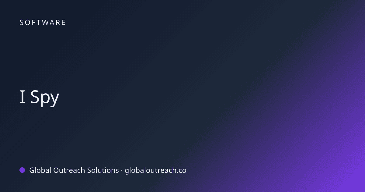 Blog article cover image: "I Spy" in Software