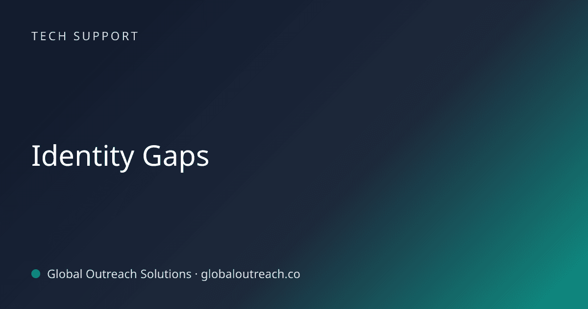 Related article cover image: "Identity Gaps" (Tech Support)