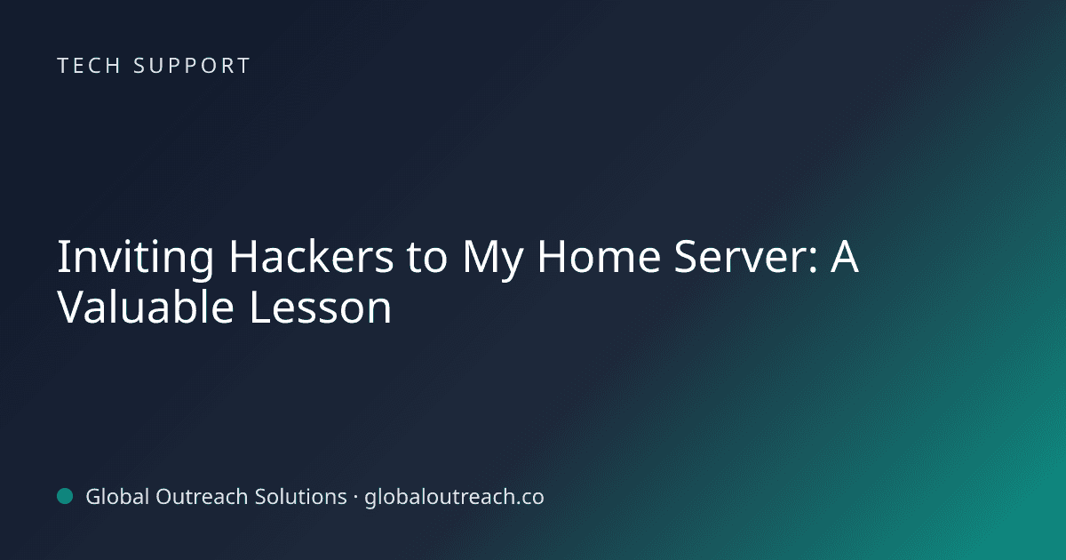 Related article cover image: "Inviting Hackers to My Home Server: A Valuable Lesson" (Tech Support)