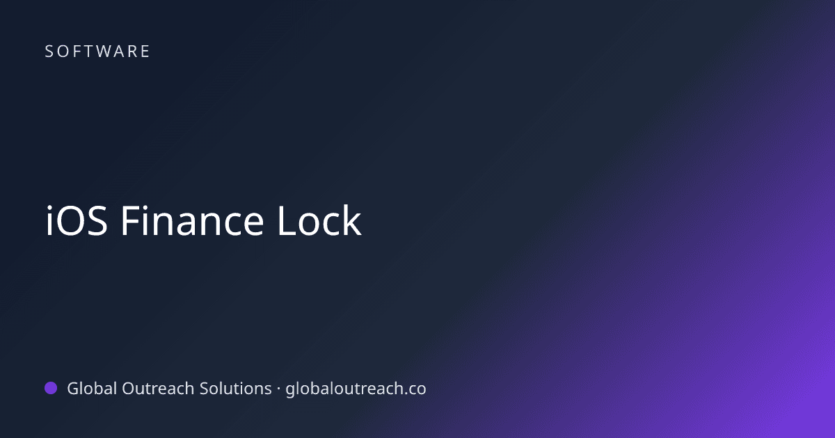 Related article cover image: "iOS Finance Lock" (Software)